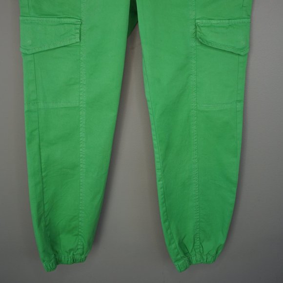 SANCTUARY Rebel Cargo Mid Rise Cropped Cotton Pants in Green Goddess size 24 NWT - Picture 7 of 16
